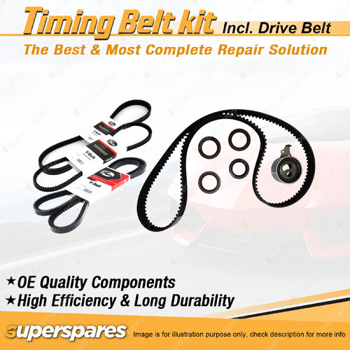 Timing Belt Kit & Gates Drive Belt for Ford Econovan SGMW 2.2L R2 1987-1997