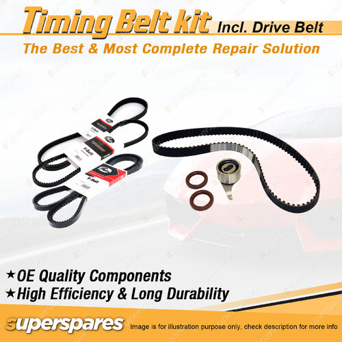 Timing Belt Kit & Gates Drive Belt for Ford Courier 2.0L OHC FE 1986-1987