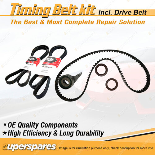 Timing Belt Kit & Gates Drive Belt for Ford Telstar AR 2.0L OHC FE 1984-1985