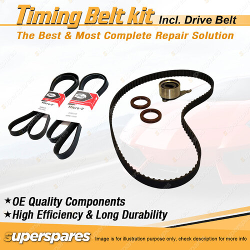 Timing Belt Kit & Gates Drive Belt for Ford Telstar AR 2.0L OHC FE 1983-1984