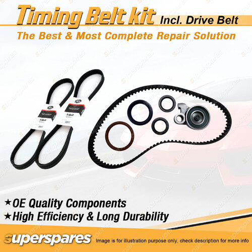 Timing Belt Kit & Gates Drive Belt for Ford Econovan Spectron 1.8L 1984-1986 4x2