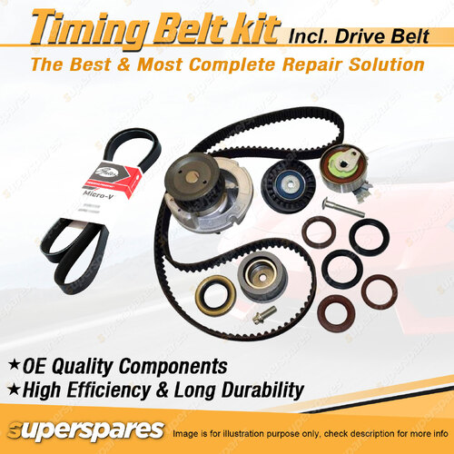 Timing Belt Kit & Gates Drive Belt for Holden Astra AH 1.8L Z18XE 2004-2007