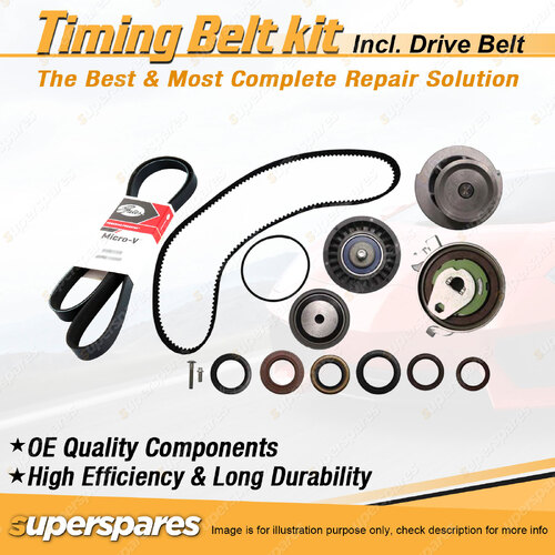 Timing Belt Kit & Gates Belt for Holden Barina XC 1.4L 2001-2005 to Eng 20U75998