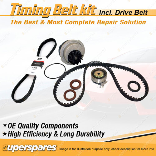 Timing Belt Kit & Gates Belt for Holden Barina Combo Van SB 1.2L 1.4L 1994-2002