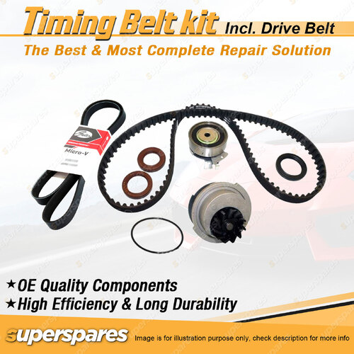 Timing Belt Kit & Gates Belt for Holden Barina SB 1.2L SPFI C12NZ 1994-1997