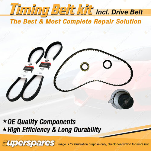 Timing Belt Kit & Gates Belt for Holden Camira JB 1.6L 16JH 82-84 Compr.Delco