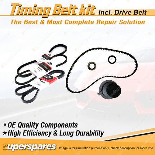 Timing Belt Kit & Gates Drive Belt for Holden Camira JD 1.6L 1.8L 1984-1987