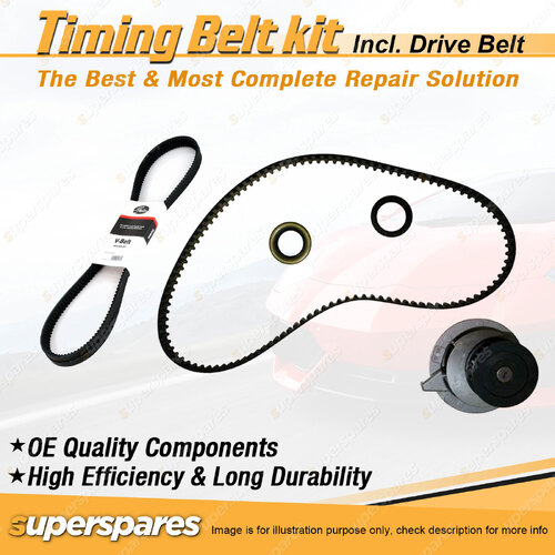 Timing Belt Kit & Gates Belt for Holden Calibra YE 2.0L C20NE 1991-1992 Alt=70A