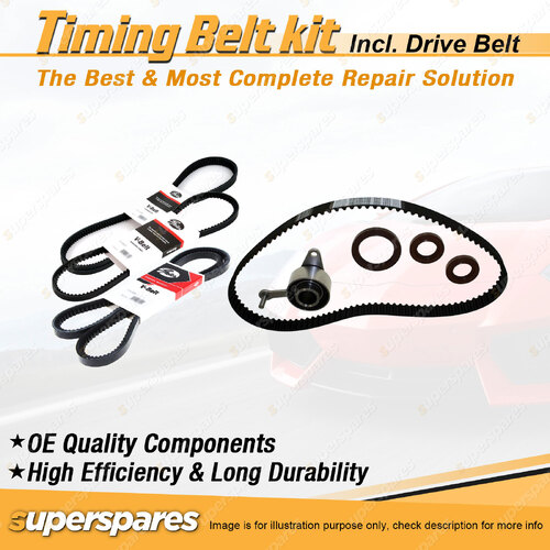 Timing Belt Kit & Gates Drive Belt for Holden Jackaroo U8 3.0L 4JX1 1998-1999