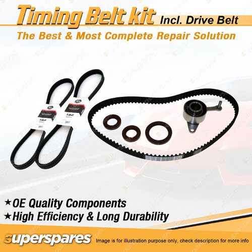 Timing Belt Kit & Gates Drive Belt for Holden Jackaroo U8 3.0L 4JX1 1999-2004