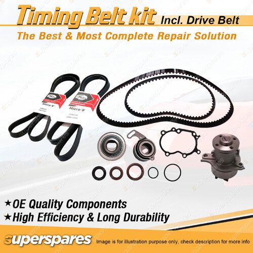 Timing Belt Kit & Gates Drive Belt for Honda Avancier TA2 2.3L F23A 1999-2003