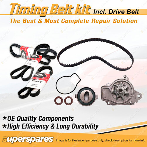 Timing Belt Kit & Gates Drive Belt for Honda Civic EG4 EG8 EK 1.5L 1993-2000