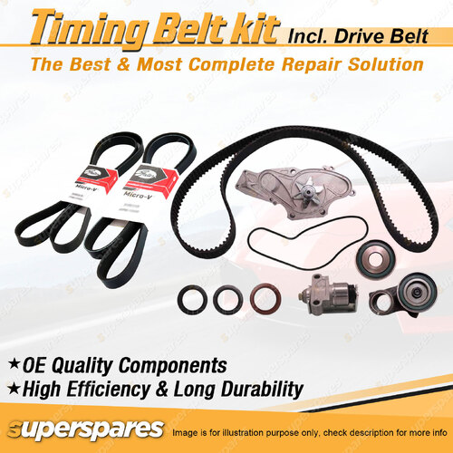 Timing Belt Kit & Gates Drive Belt for Honda Accord CG1 CK1 3.0L J30A1 1997-2003