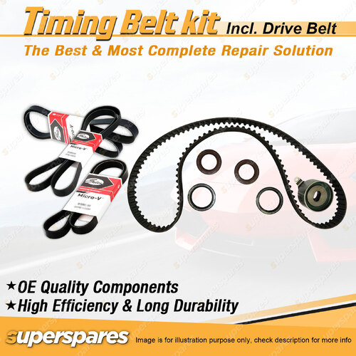 Timing Belt Kit & Gates Drive Belt for Honda Civic EF9 EG9 EM EK 1.6L 1989-2000