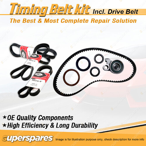 Timing Belt Kit & Gates Drive Belt for Honda Civic VEi 1.5L D15Z1 1993-1995