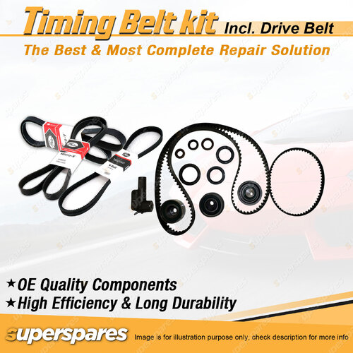 Timing Belt Kit & Gates Drive Belt for Hyundai Lantra 1.8L G4CN 1992-1995