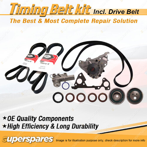 Timing Belt Kit & Gates Drive Belt for Hyundai Grandeur 3.0L 24V G6CT 1999-2004