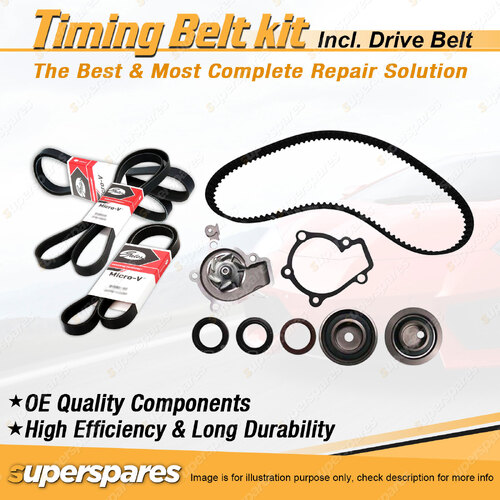 Timing Belt Kit & Gates Drive Belt for Kia Cerato LD 2.0L G4GC 2004-2006