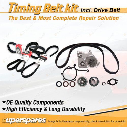 Timing Belt Kit & Gates Drive Belt for Kia Sportage JA 2.0L FE 1996-2004