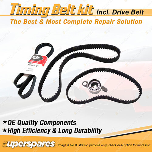 Timing Belt Kit & Gates Belt for Land Rover Freelander 2.0L 20L4D 98-00 with A/C