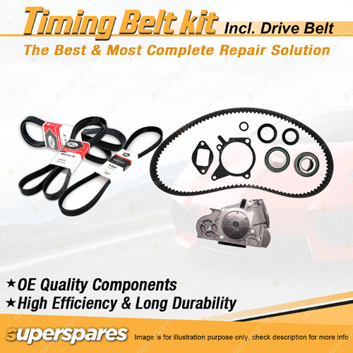 Timing Belt Kit & Gates Drive Belt for Mazda 323 BA BG 1.6L 1.8L 1989-1996