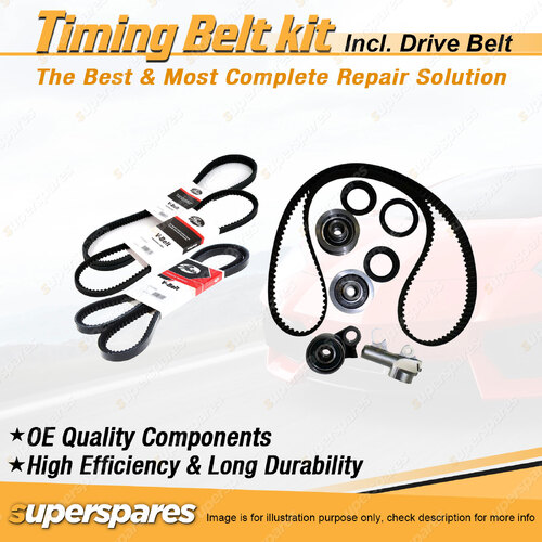 Timing Belt Kit & Gates Drive Belt for Mazda 929 HC 3.0L 18V JE 1987-1991