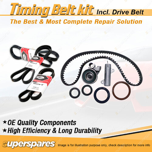 Timing Belt Kit & Gates Drive Belt for Mazda 929 HE 3.0L 24V JE 1994-1997