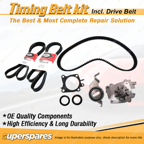 Timing Belt Kit & Gates Belt for Mitsubishi FTO Lancer CE 1.8L 4G93 1994-2003