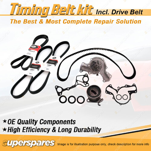 Timing Belt Kit & Gates Belt for Mitsubishi Triton MH MJ 3.0L 6G72 1990-1997