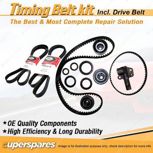 Timing Belt Kit & Gates Belt for Mitsubishi Magna TE TF 2.4L 4G64 without A/C