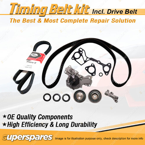 Timing Belt Kit & Gates Belt for Mitsubishi Triton ML 3.5L 24V 6G74 2006-2009