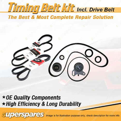 Timing Belt Kit & Gates Drive Belt for Mitsubishi Cordia 1.6L 4G32 1983-1984