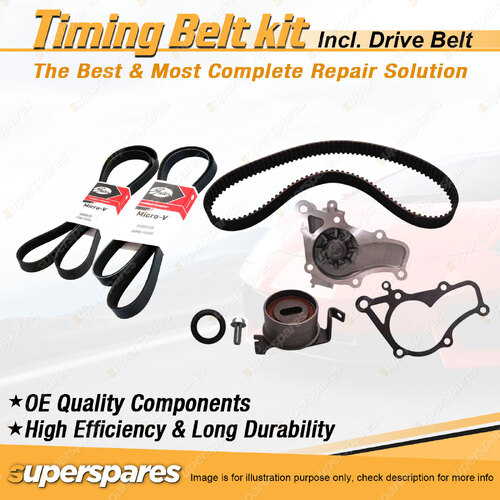 Timing Belt Kit & Gates Belt for Mitsubishi Lancer CC/CB4A 1.6L 4G92 1992-1995