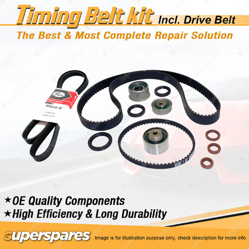 Timing Belt Kit & Gates Belt for Mitsubishi RVR 2.0L TMPFI Turbo 4G63T 1997-2002