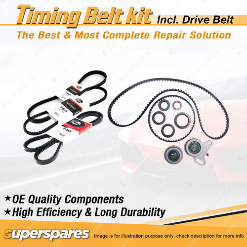 Timing Belt Kit & Gates Drive Belt for Mitsubishi Express SF 2.0L 4G63 1986-1987