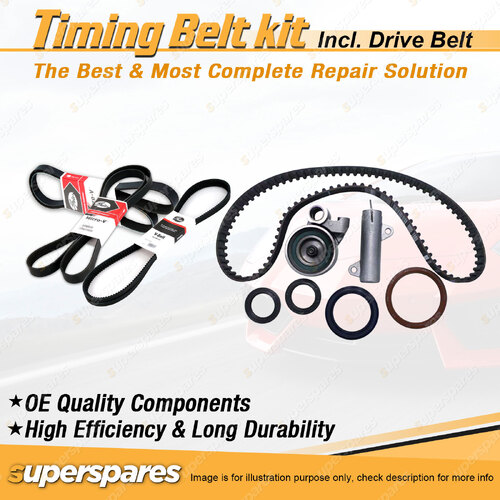 Timing Belt Kit & Gates Drive Belt for Mitsubishi Lancer CB 1.6L 4G61 1990-1992