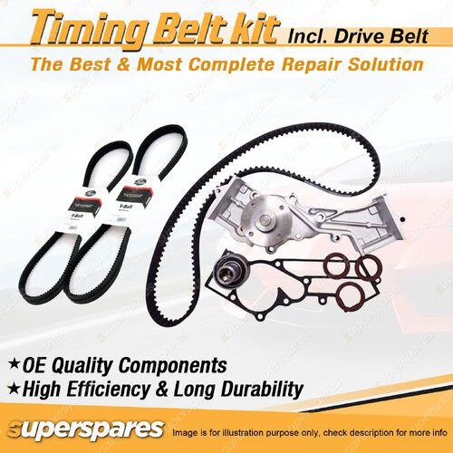 Timing Belt Kit & Gates Drive Belt for Nissan Navara D22 3.0L 3.3L 2000-2005