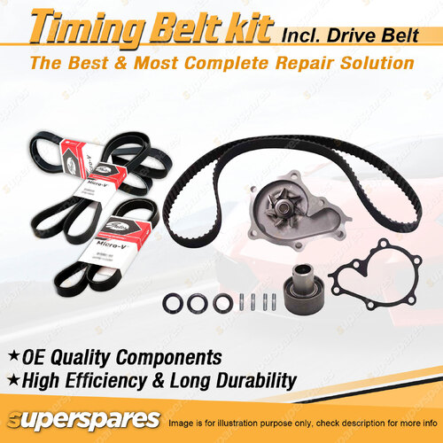 Timing Belt Kit & Gates Drive Belt for Nissan Maxima J30 3.0L VG30E 1988-1993