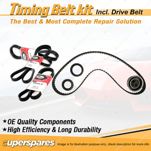 Timing Belt Kit & Gates Drive Belt for Nissan Pulsar N13 1.6L CA16S 1986-1987