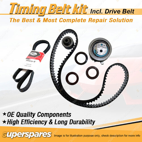 Timing Belt Kit & Gates Drive Belt for Skoda Octavia 1Z 2.0L DTFI BMM 2006-2010