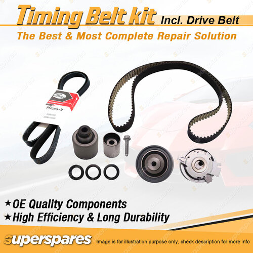 Timing Belt Kit & Gates Belt for Skoda Octavia 1Z Superb 3T 2.0L CEGA CBBB 08-14