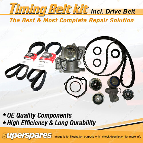 Timing Belt Kit & Gates Belt for Subaru Forester SF 2.0L EJ202 Side Facing Therm