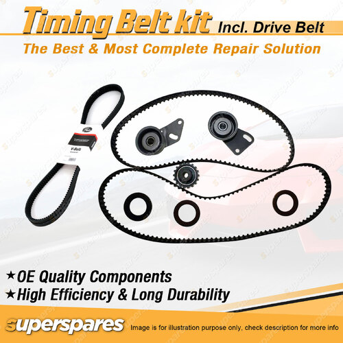 Timing Belt Kit & Gates Drive Belt for Subaru GL Sedan 1.8L EA82 1985-1994