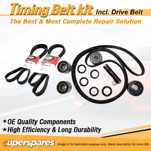 Timing Belt Kit & Gates Drive Belt for Subaru Outback BG 2.5L EJ25D 1996-1997