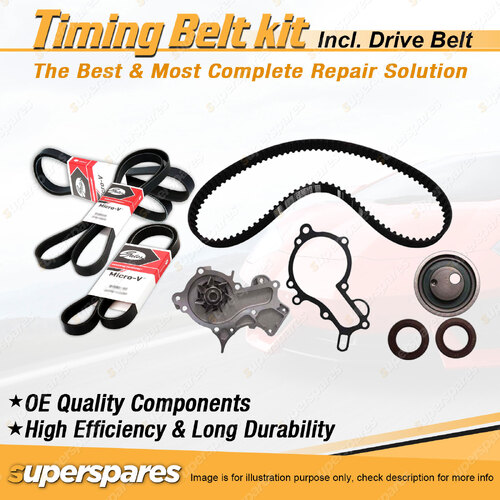 Timing Belt Kit & Gates Drive Belt for Suzuki Grand Vitara 1.6L G16B 1999-2005