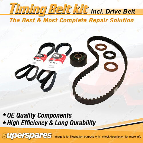 Timing Belt Kit & Gates Drive Belt for Suzuki Swift SF413 1.3L G13BA 1992-1996