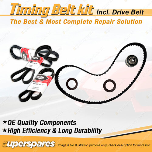 Timing Belt Kit & Gates Drive Belt for Suzuki Swift SF 1.0L G10 1988-1992