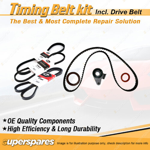 Timing Belt Kit & Gates Belt for Volvo 360 2.0L EFI B200E 1984-1987 with A/C