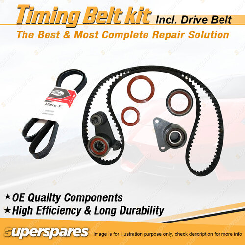 Timing Belt Kit & Gates Drive Belt for Volvo 850 2.3L 1993-1997 Auto Tensioner