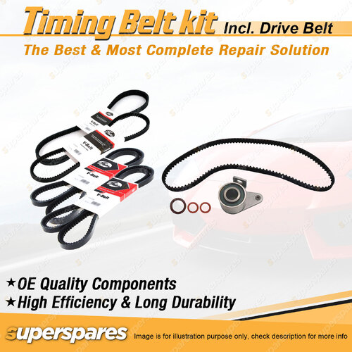 Timing Belt Kit & Gates Drive Belt for Volvo 240 2.3L FI B23E 1993-1993